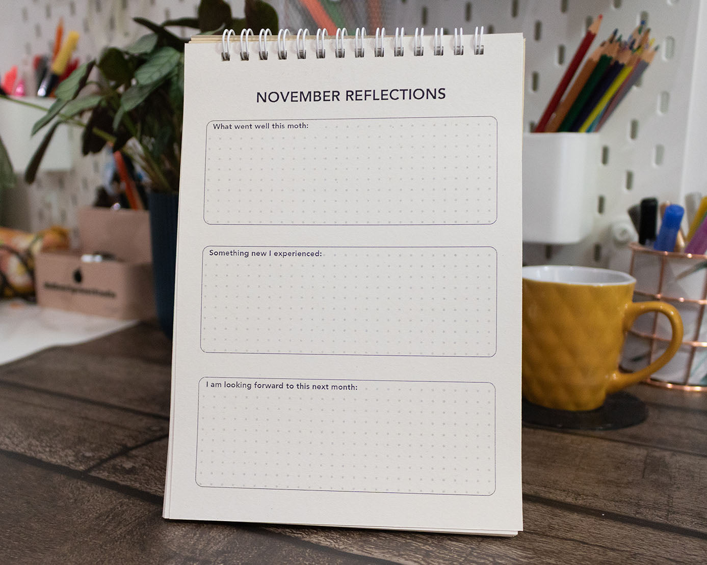 Personalised 2027 Colouring Desk Calendar with Journal Prompts