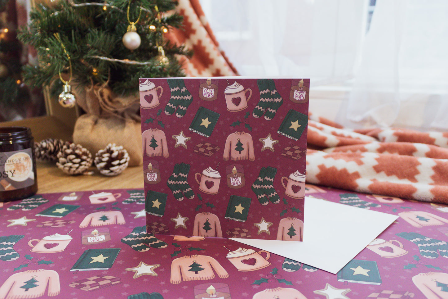 Greeting Card: Cosy Winter Pattern