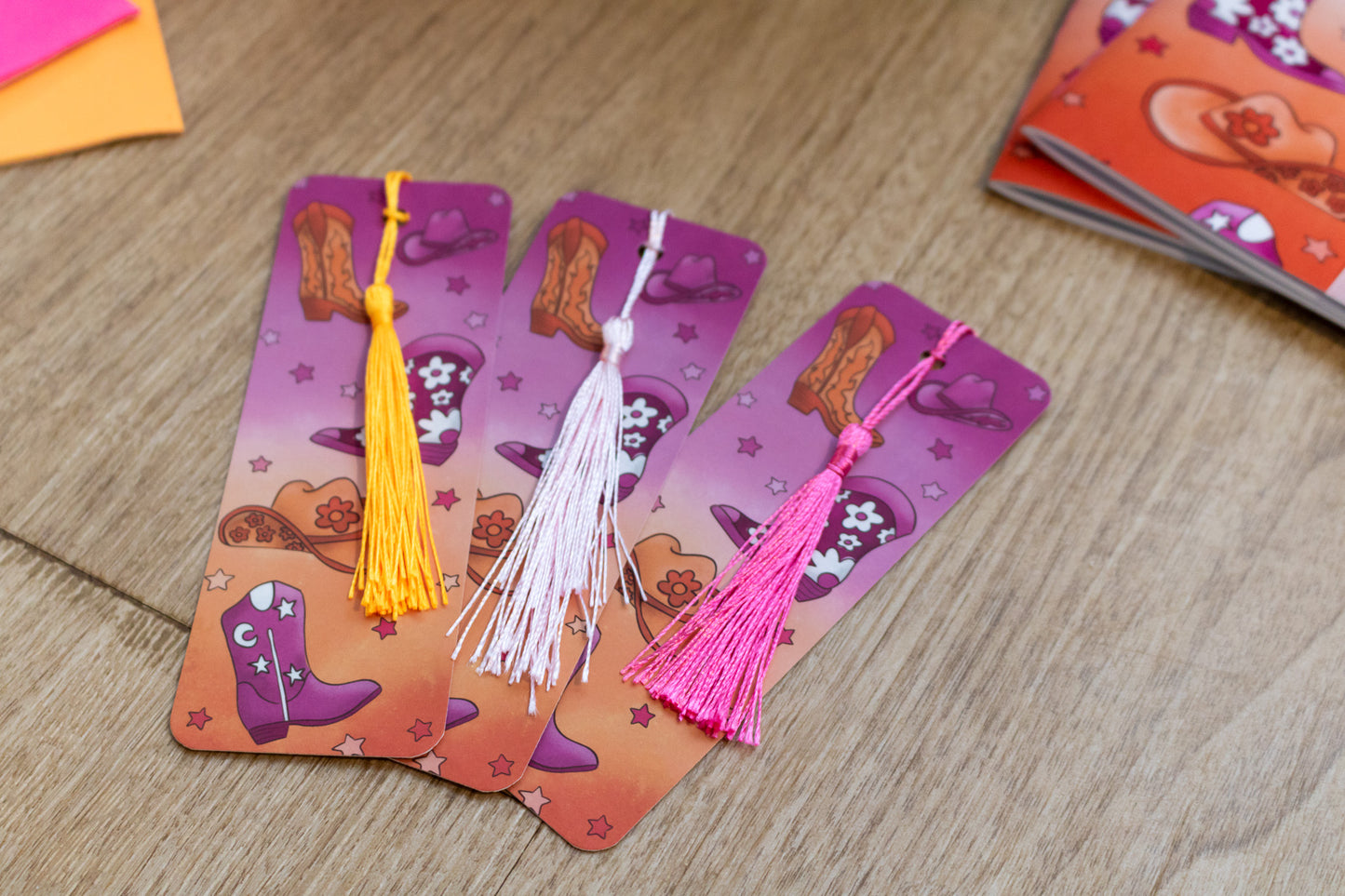 Cowgirl / Cowboy / Cowthey Bookmark with Tassel - variety of tassel options