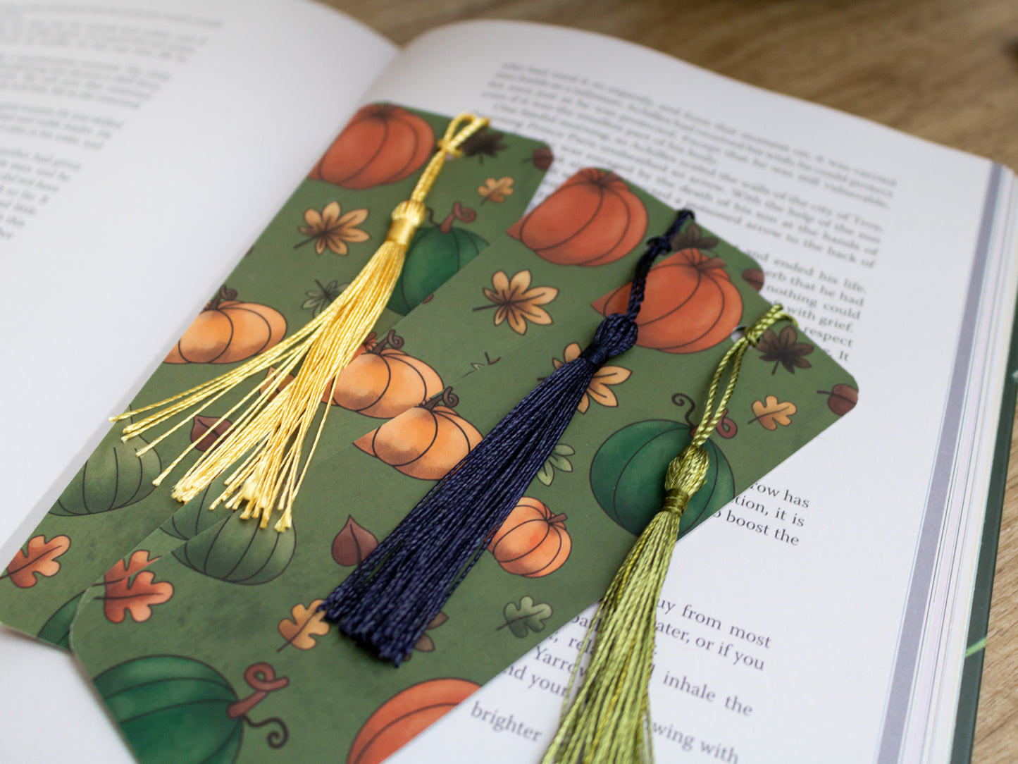 Pumpkin Bookmark with Tassel