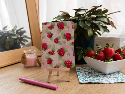 A6 Handmade Notebook with Strawberry Design