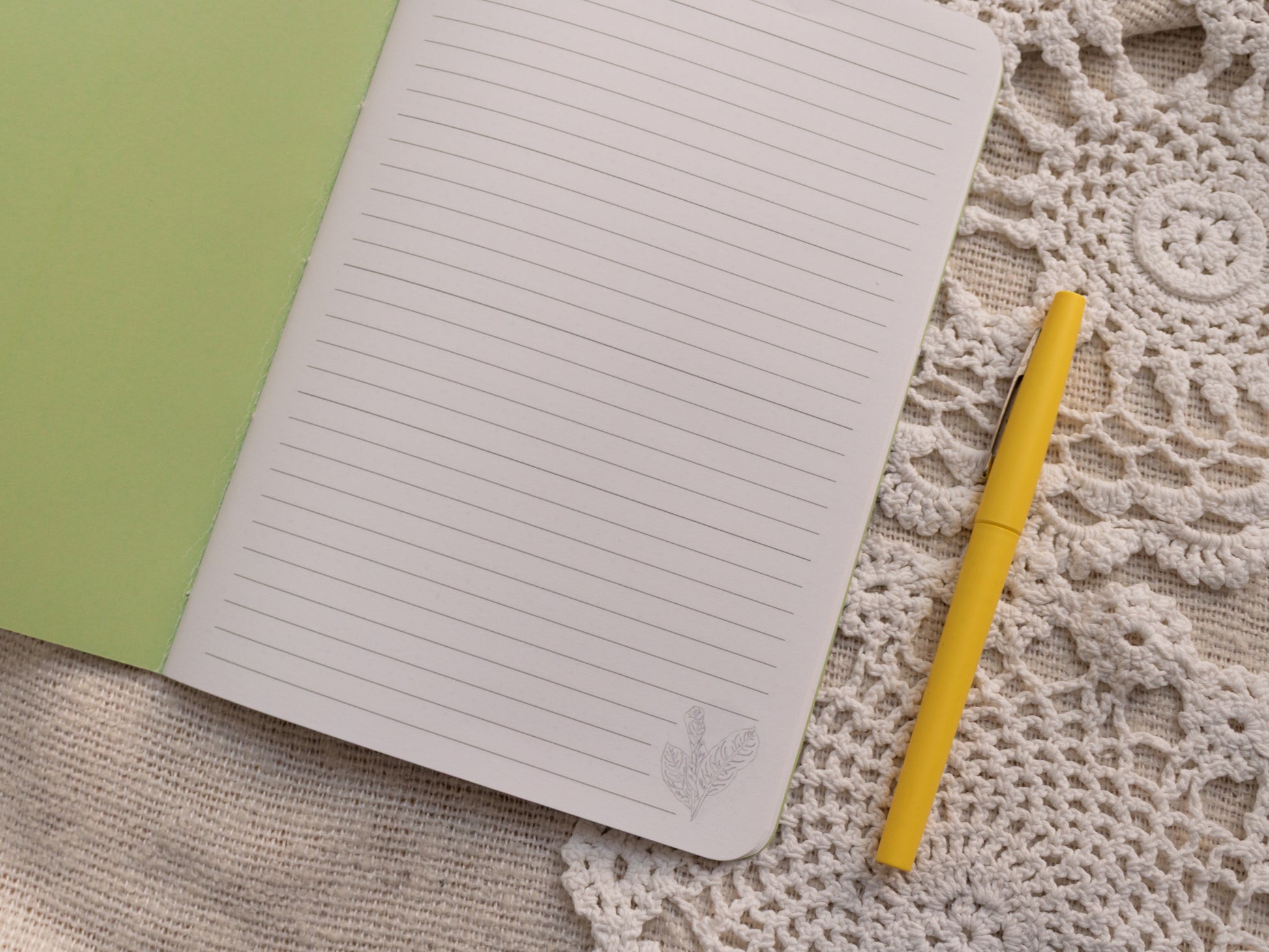 A5 Handmade Notebook with Spring Foraging Design - Ruled Inner Pages