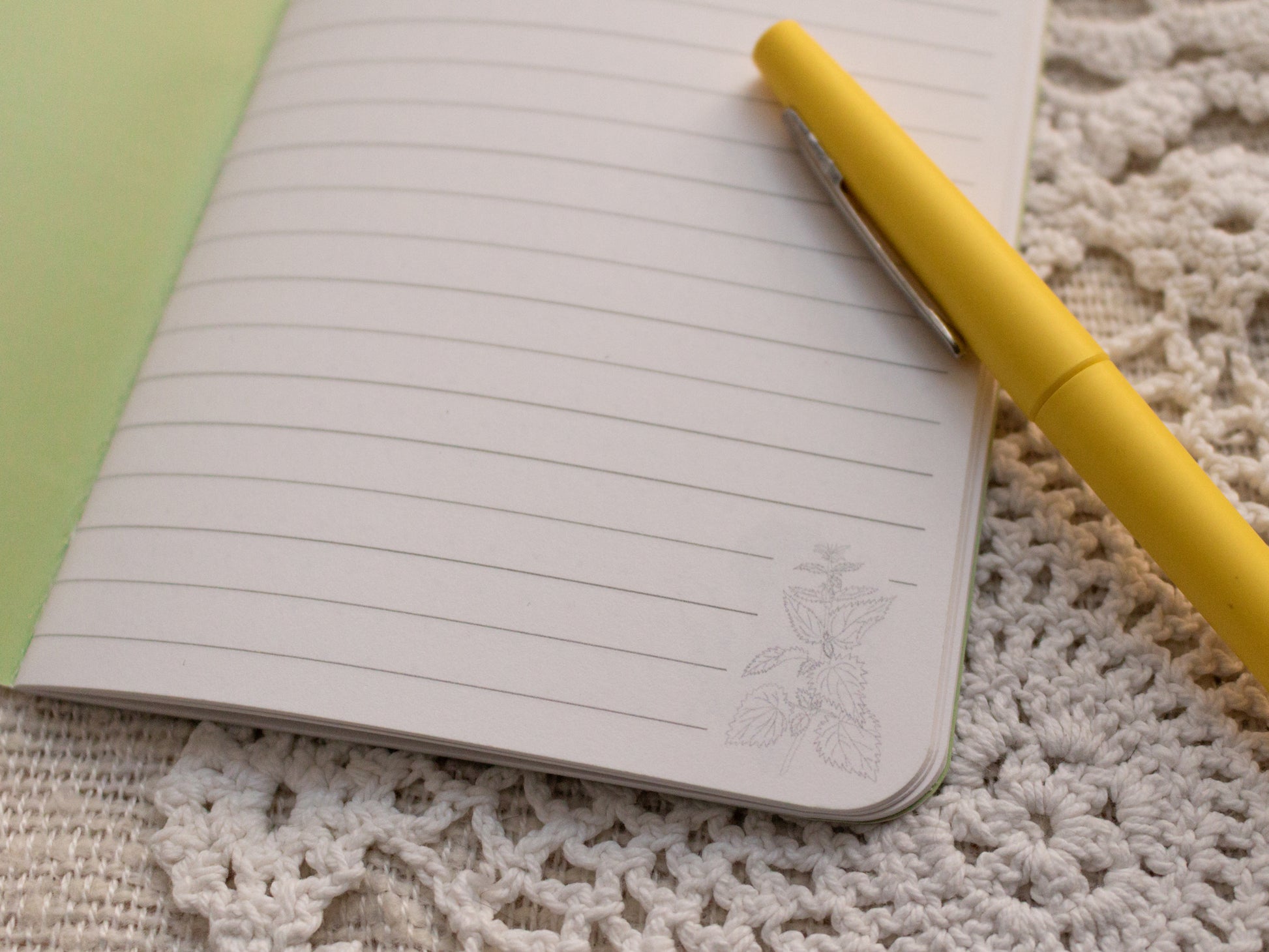 A6 Handmade Notebook with Spring Foraging Design - Ruled Inner Pages