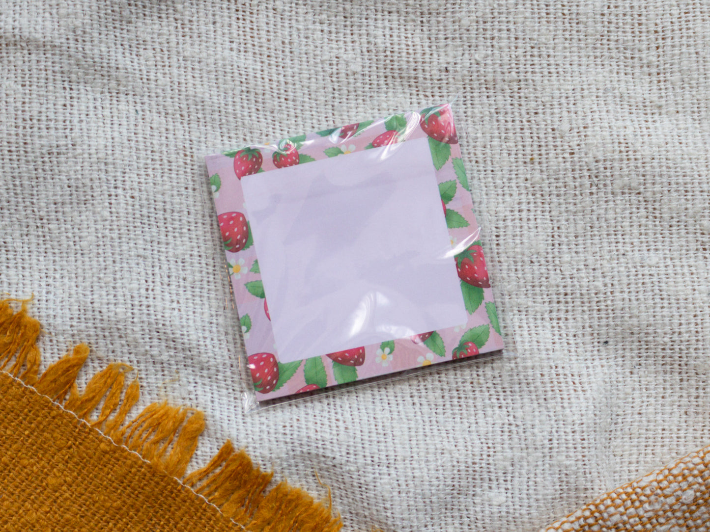 Strawberry Gingham Sticky Notes