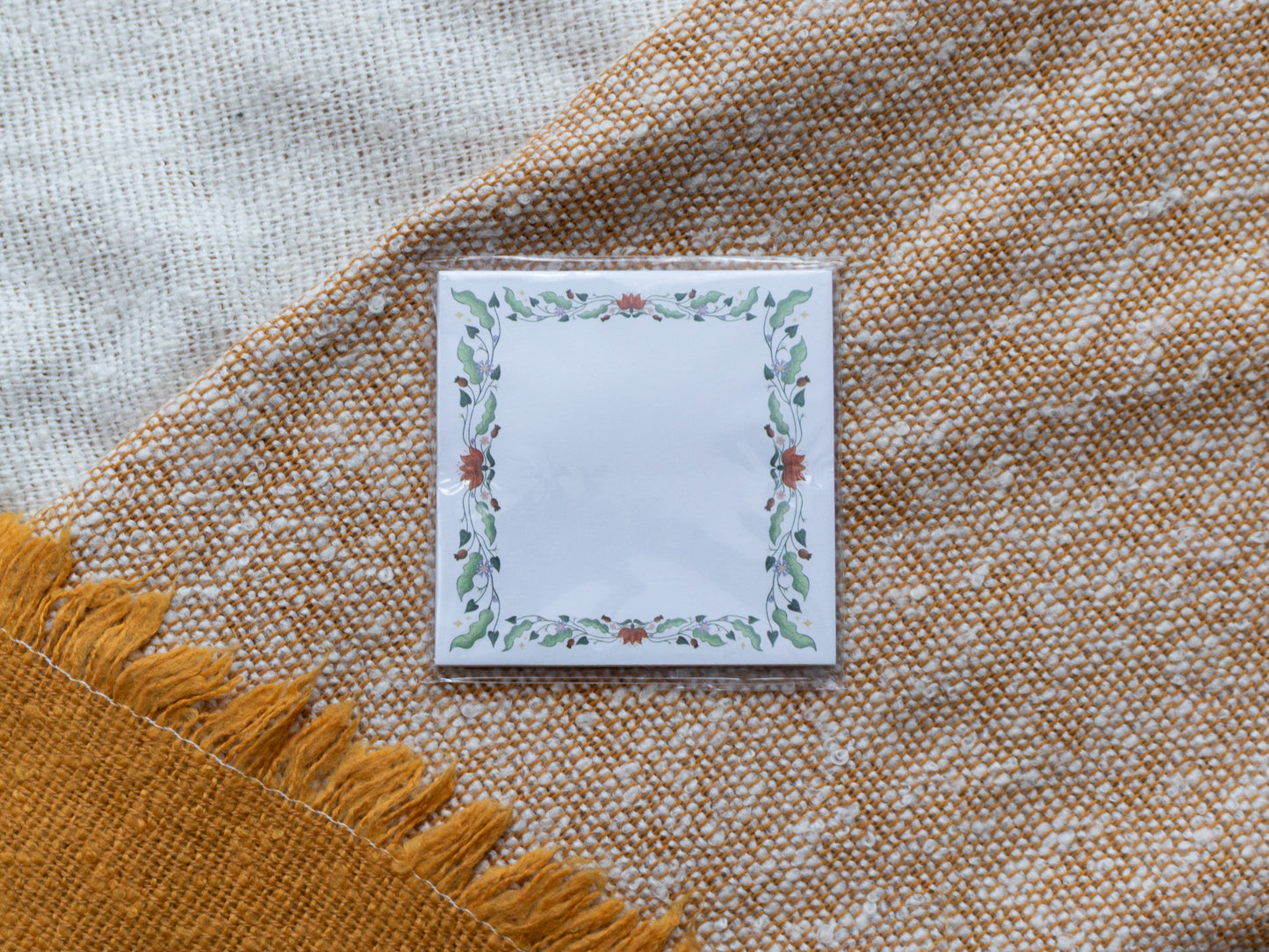 Floral Pattern Sticky Notes wrapped in plastic