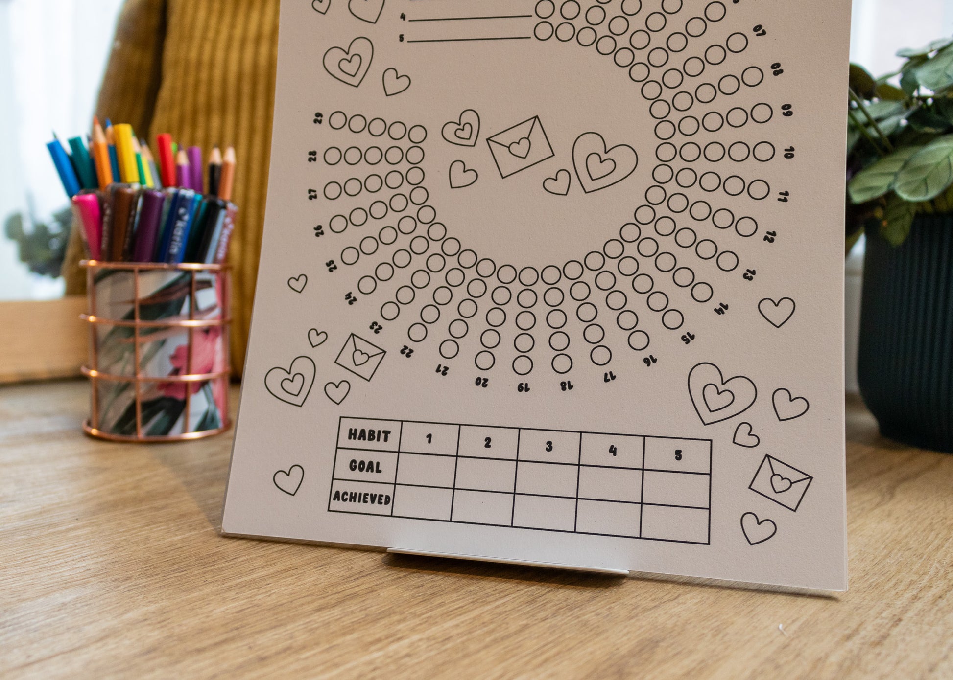 12-Month Colouring Habit Tracker by MellowApricotStudio - February page bottom