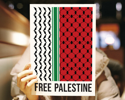 Free Palestine Wall Art - A4 Held in Hand
