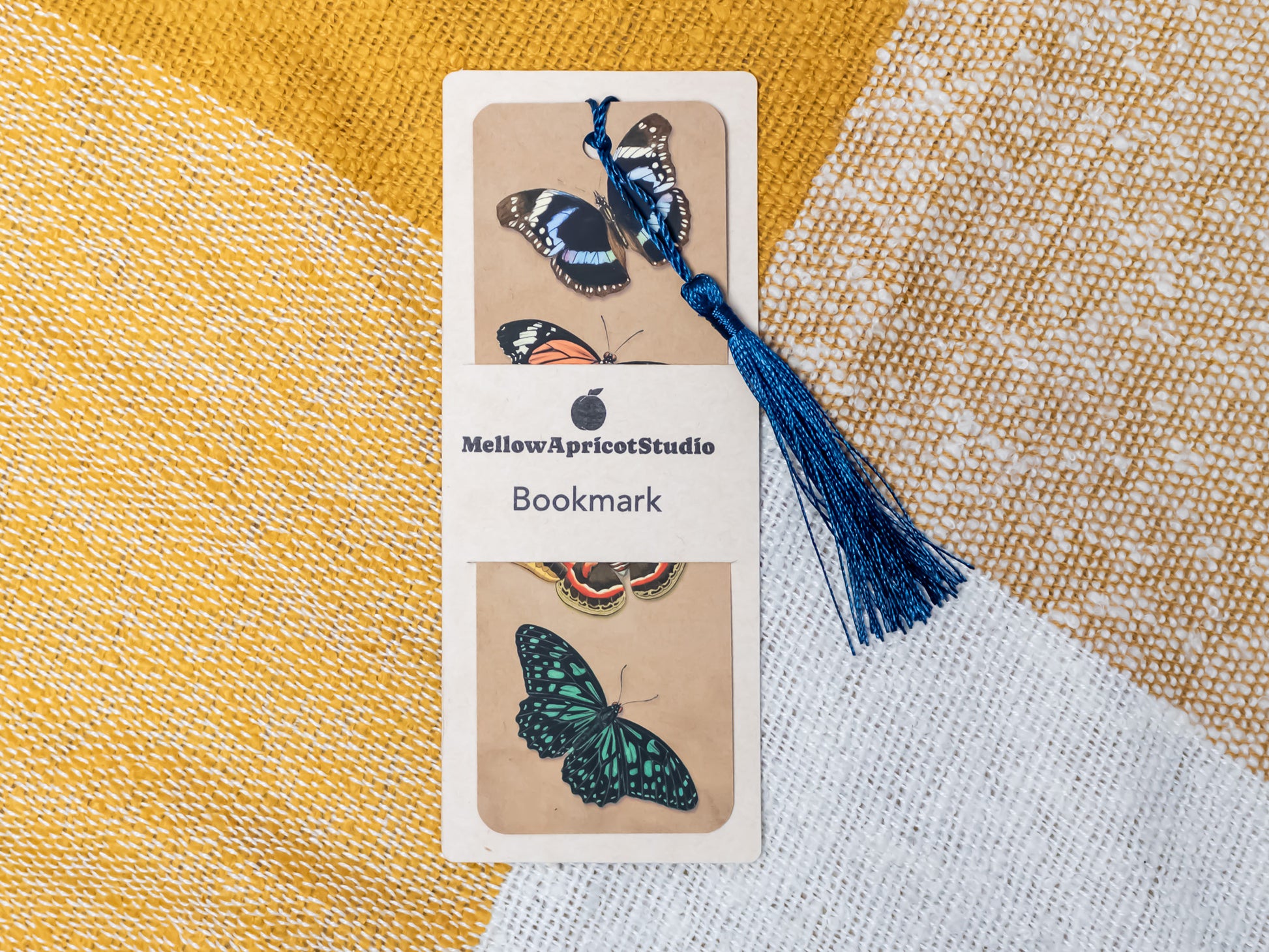 Vintage Butterfly Bookmark with Tassel - in packaging