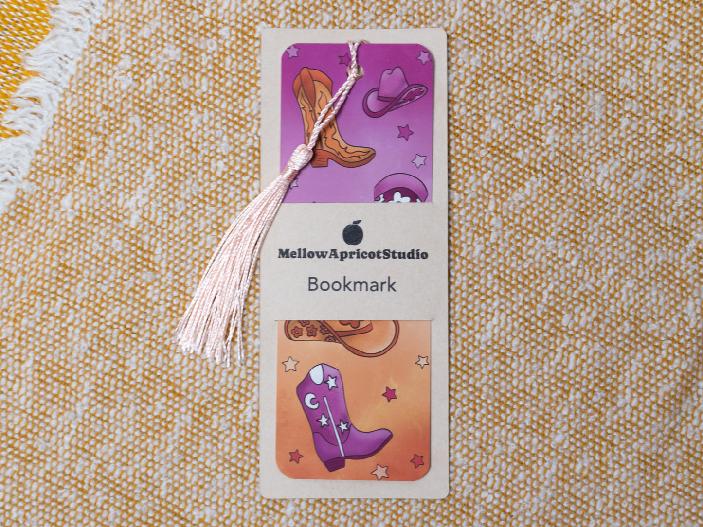 Cowgirl / Cowboy / Cowthey Bookmark with Tassel - in packaging