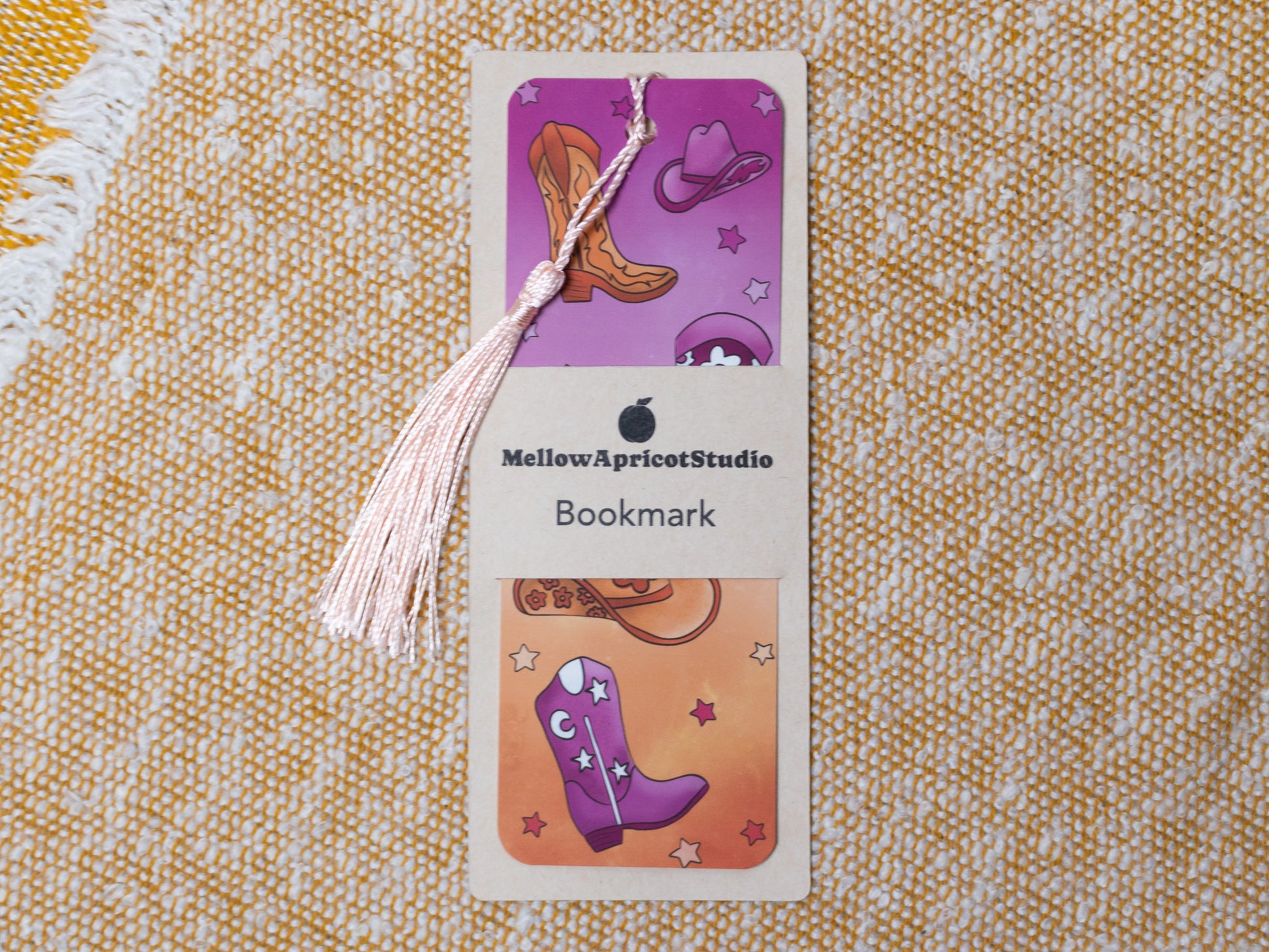 Cowgirl / Cowboy / Cowthey Bookmark with Tassel - in packaging