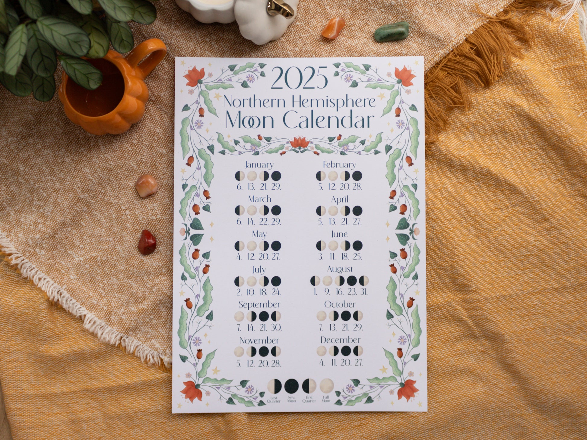 2025 A3 Moon Calendar Print - Northern Hemisphere – MellowApricotStudio 2025-a3-moon-calendar-print-northern-hemisphere-mellowapricotstudio