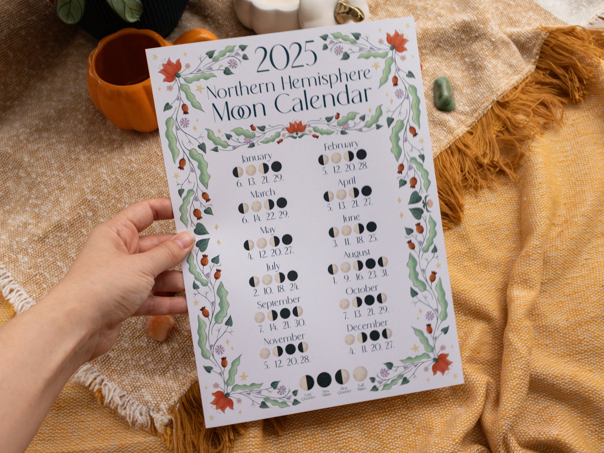 2025 A4 Moon Calendar Print - Northern Hemisphere – MellowApricotStudio 2025-a4-moon-calendar-print-northern-hemisphere-mellowapricotstudio