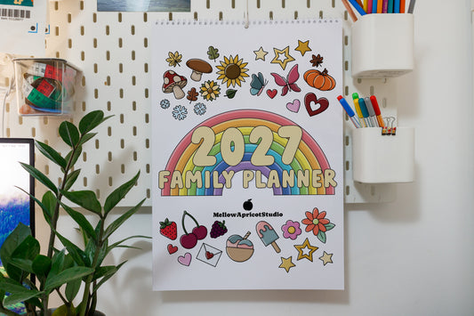 2027 Colourful A3 Family Planner