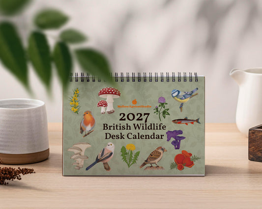 PRE-ORDER: 2027 British Wildlife Desk Calendar