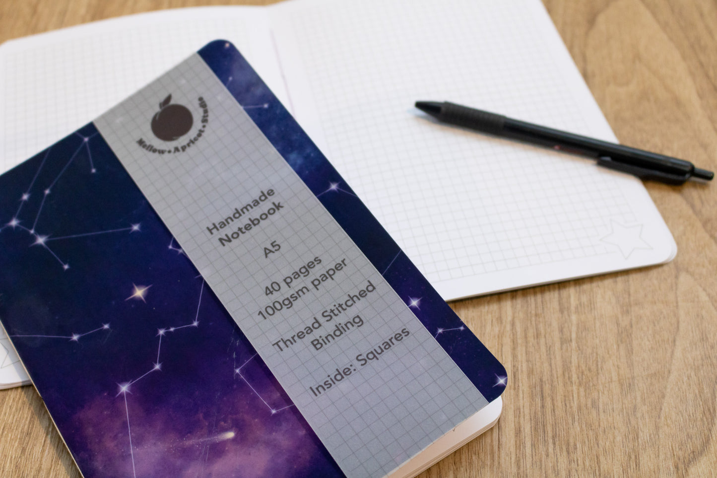 A5 Handmade Notebook with Cosmic Design