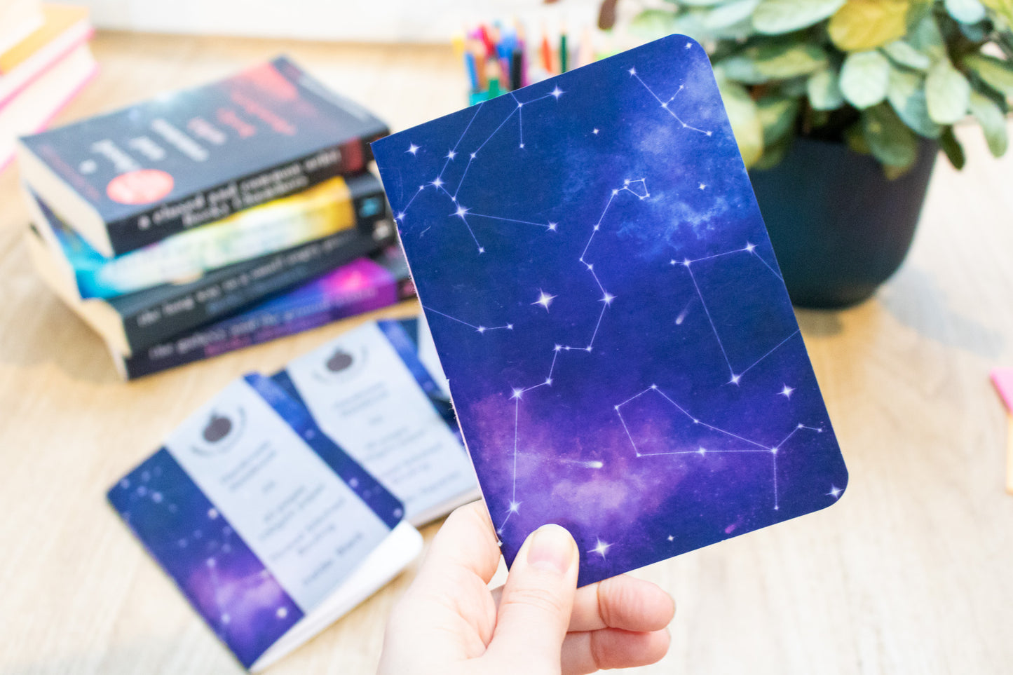 A6 Handmade Notebook with Cosmic Design