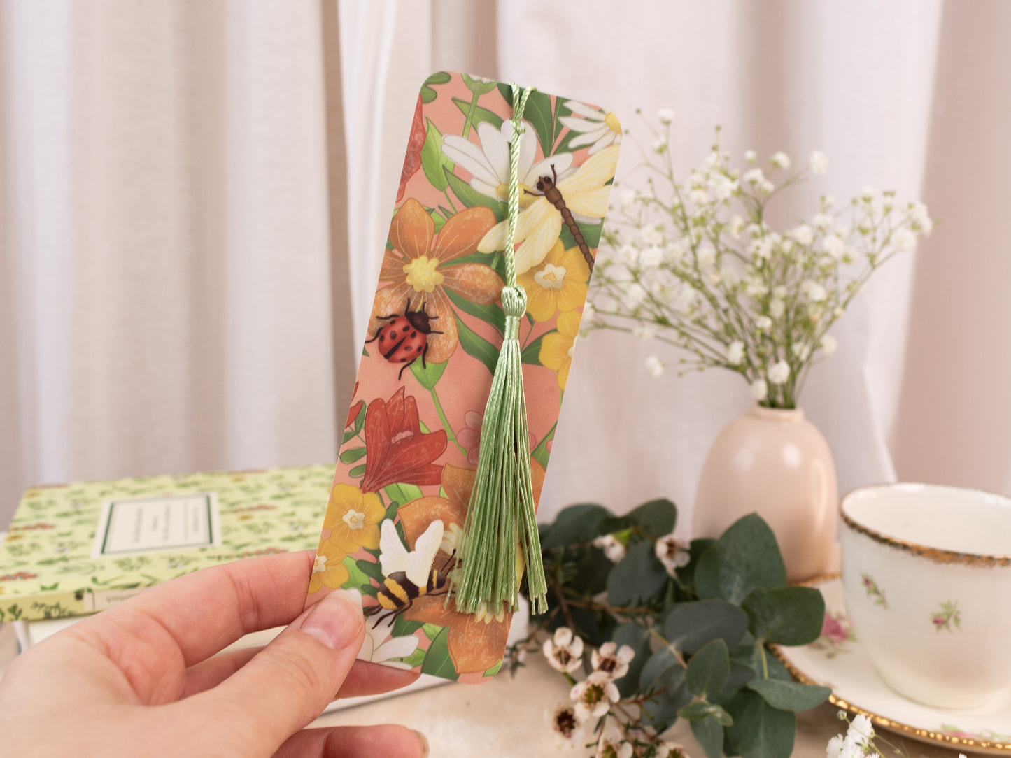 Spring Meadow Bookmark with Tassel