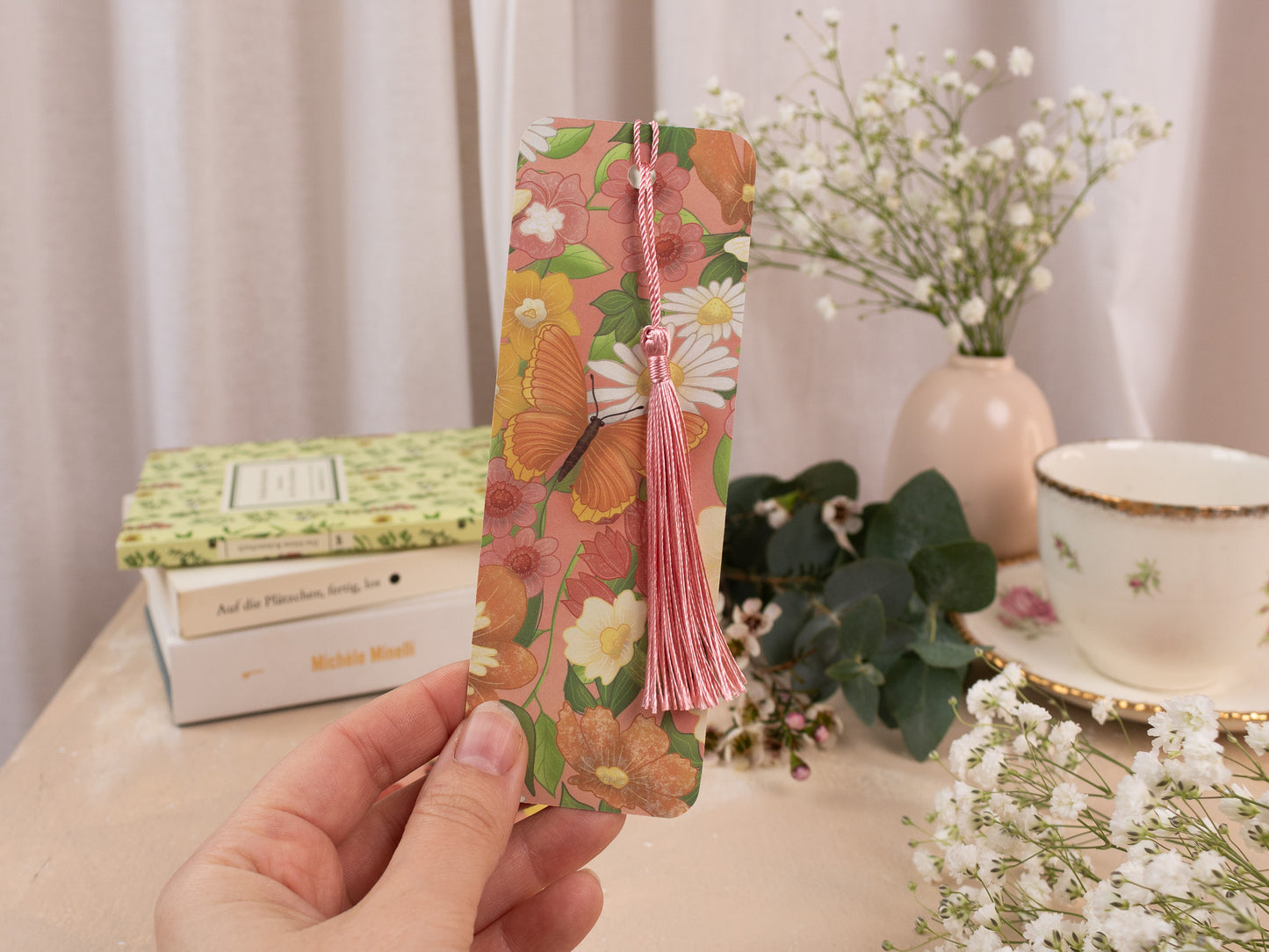 Spring Meadow Bookmark with Tassel