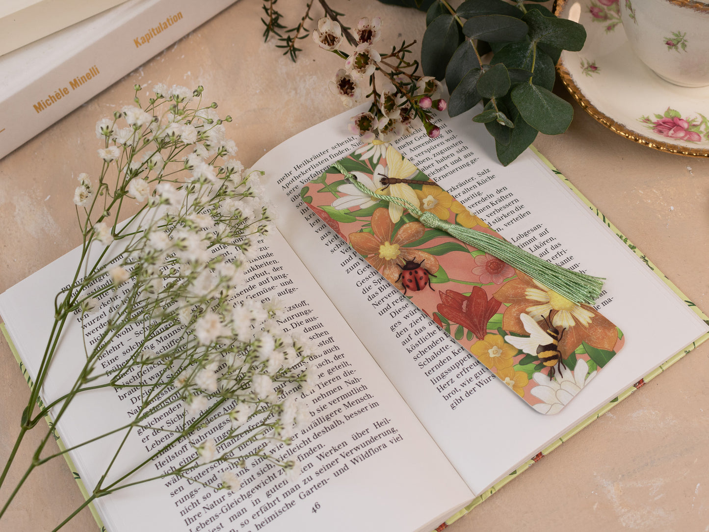 Spring Meadow Bookmark with Tassel