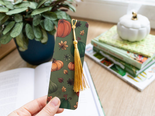 Pumpkin Bookmark with Tassel