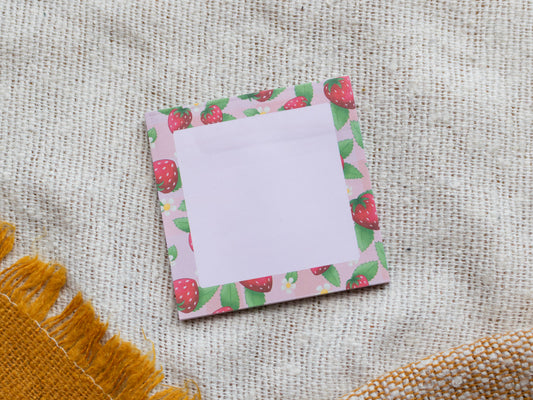 Strawberry Gingham Sticky Notes