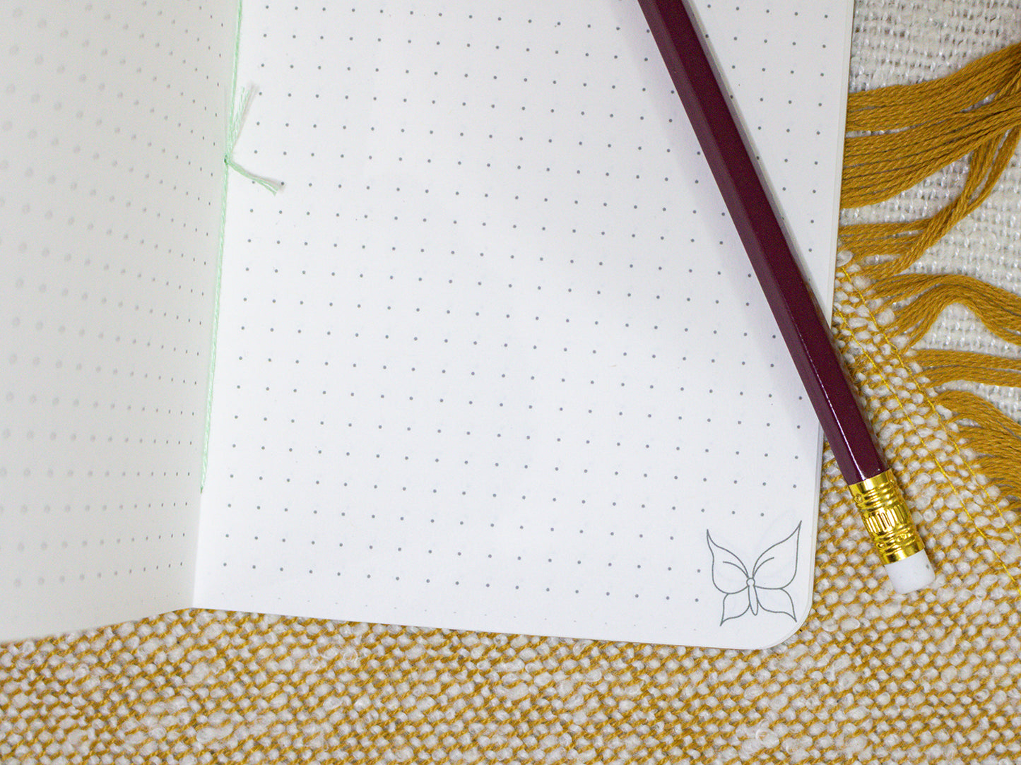 A6 Handmade Notebook with Vintage Butterfly Design
