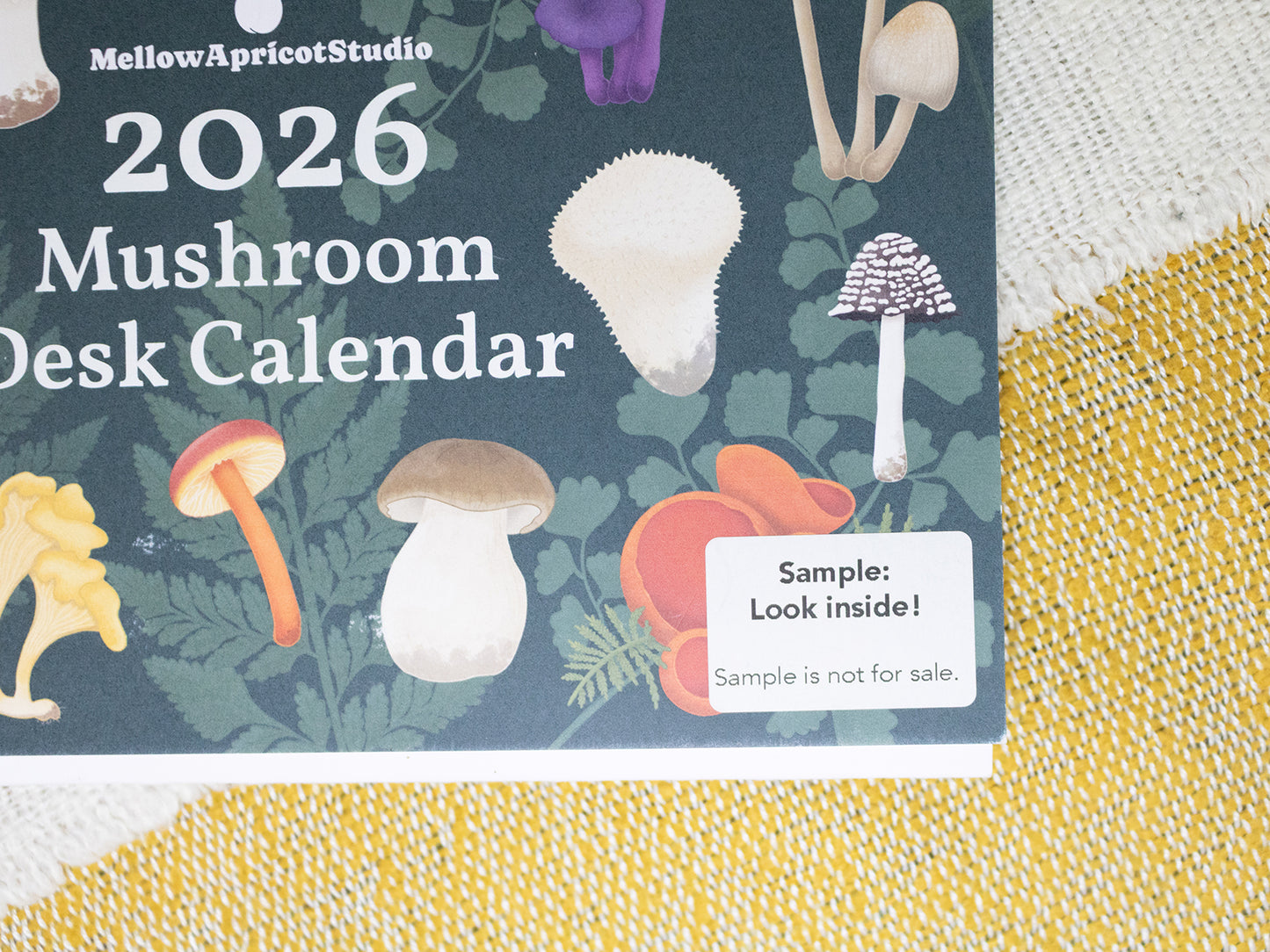 Sample Sale: 2026 Mushroom Desk Calendar