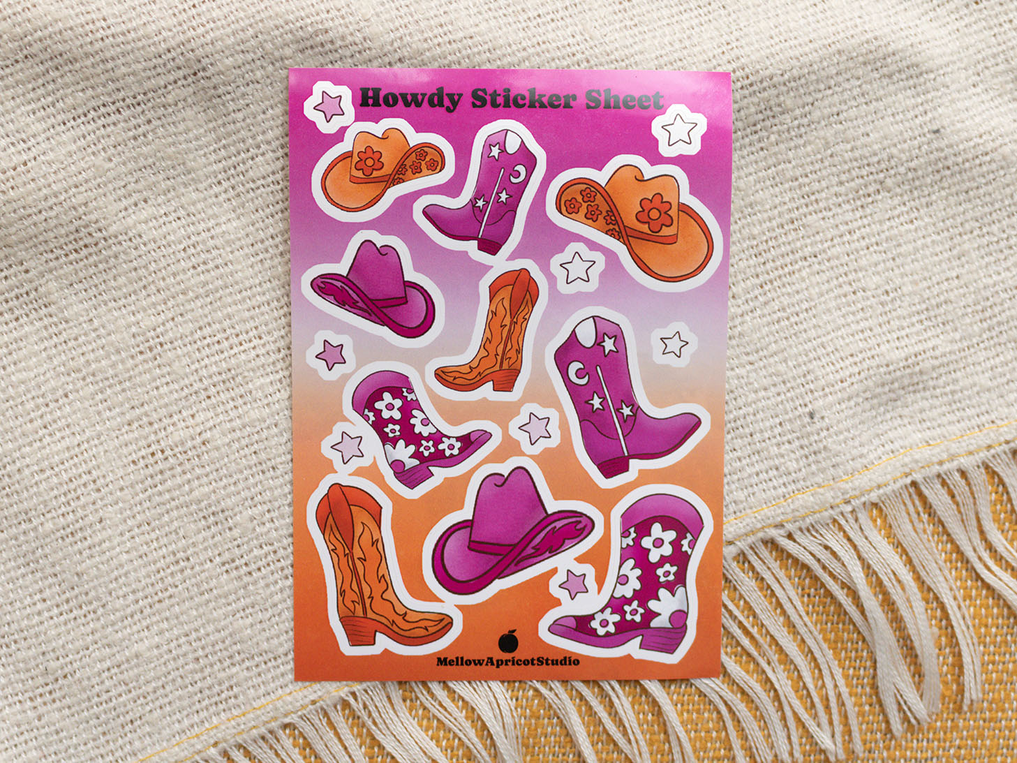 Sticker Sheet - Howdy – MellowApricotStudio