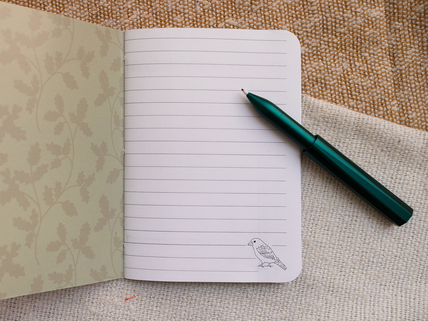 A6 Handmade Notebook with British Garden Bird Design