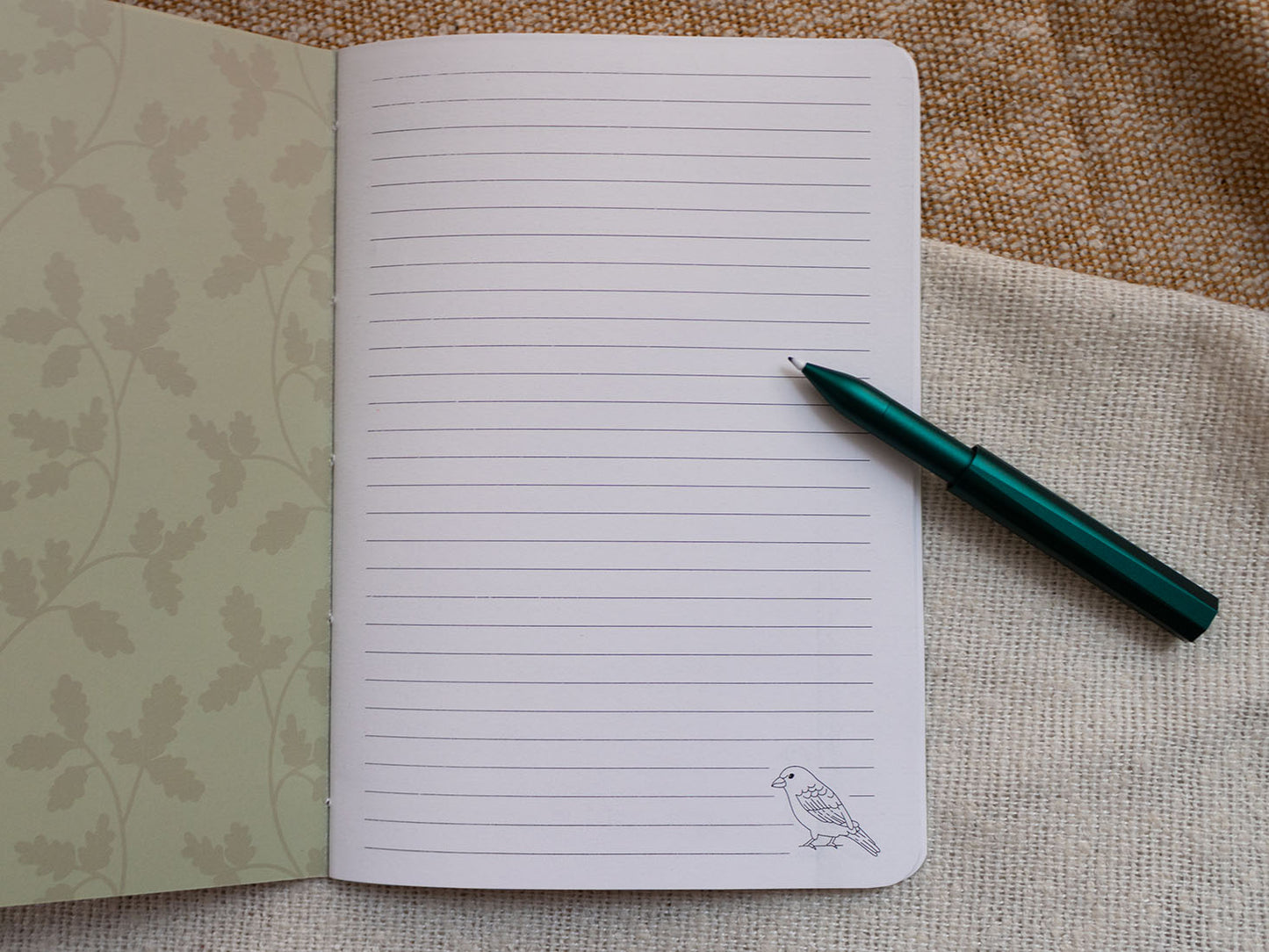 A5 Handmade Notebook with British Garden Bird Design