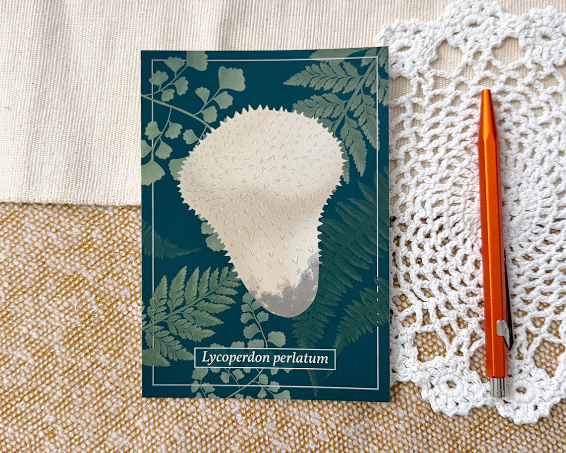 Common Puffball Mushroom Post Card