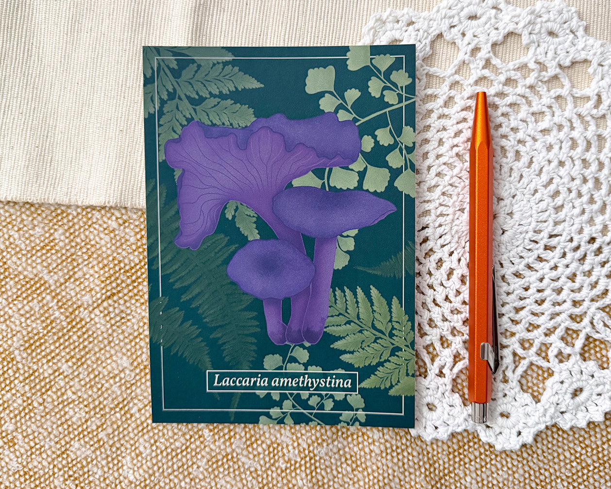Amethyst Deceiver Mushroom Post Card