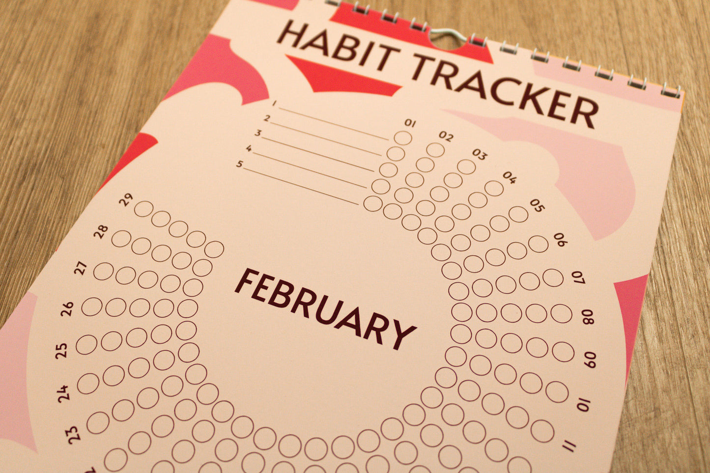 Modern Colourful 12-month Habit Tracker by Mellow Apricot Studio - February Page