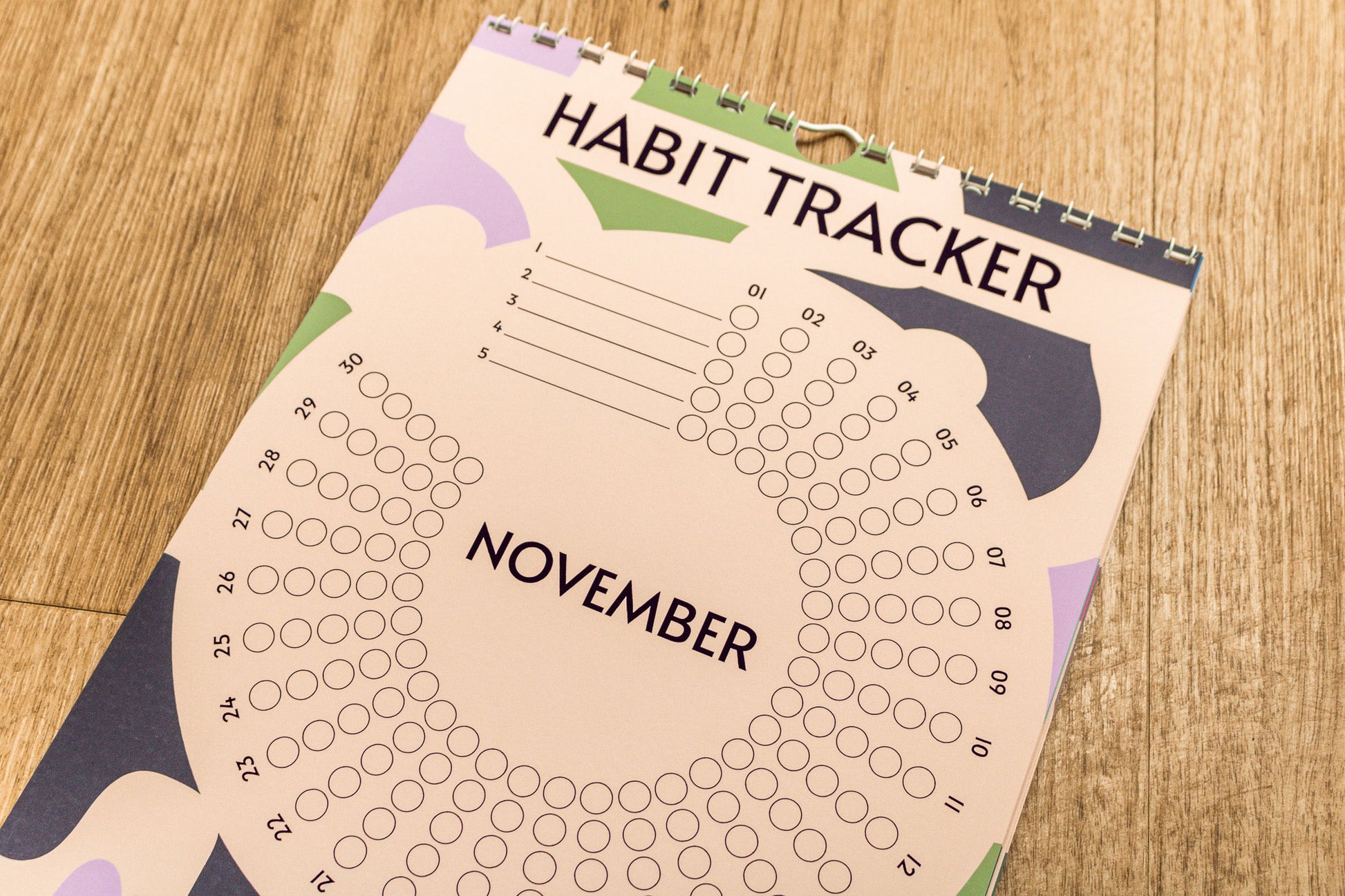 Modern Colourful 12-month Habit Tracker by Mellow Apricot Studio - November Page