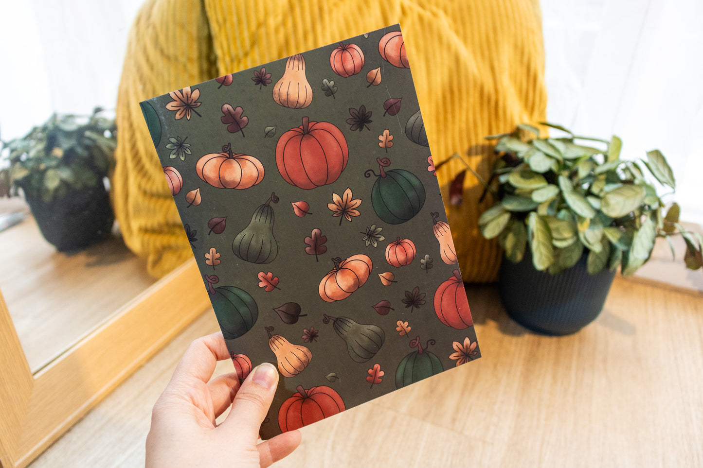 A5 Handmade Notebook with Pumpkin Design