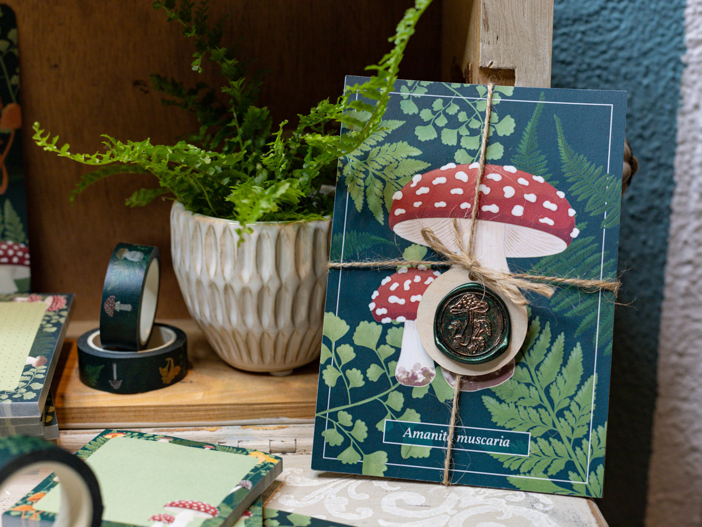 Mushroom Postcard Set with Wax Seal