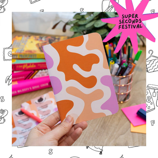 A6 Handmade Notebook with Abstract Design