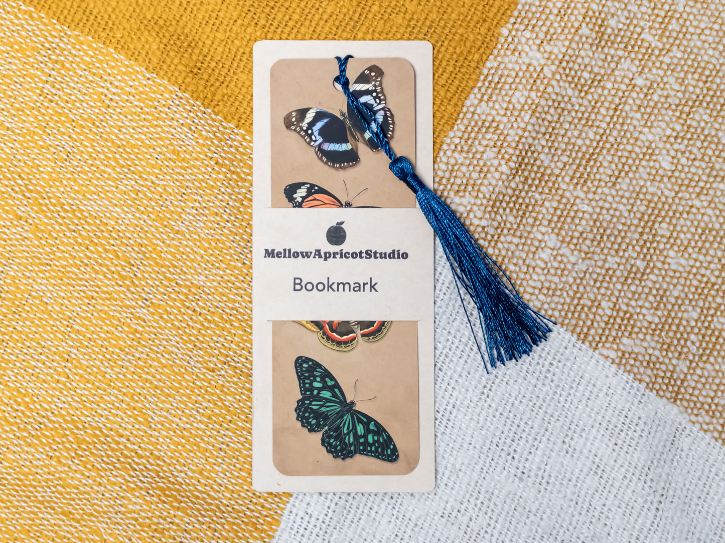 Vintage Butterfly Bookmark with Tassel - in packaging