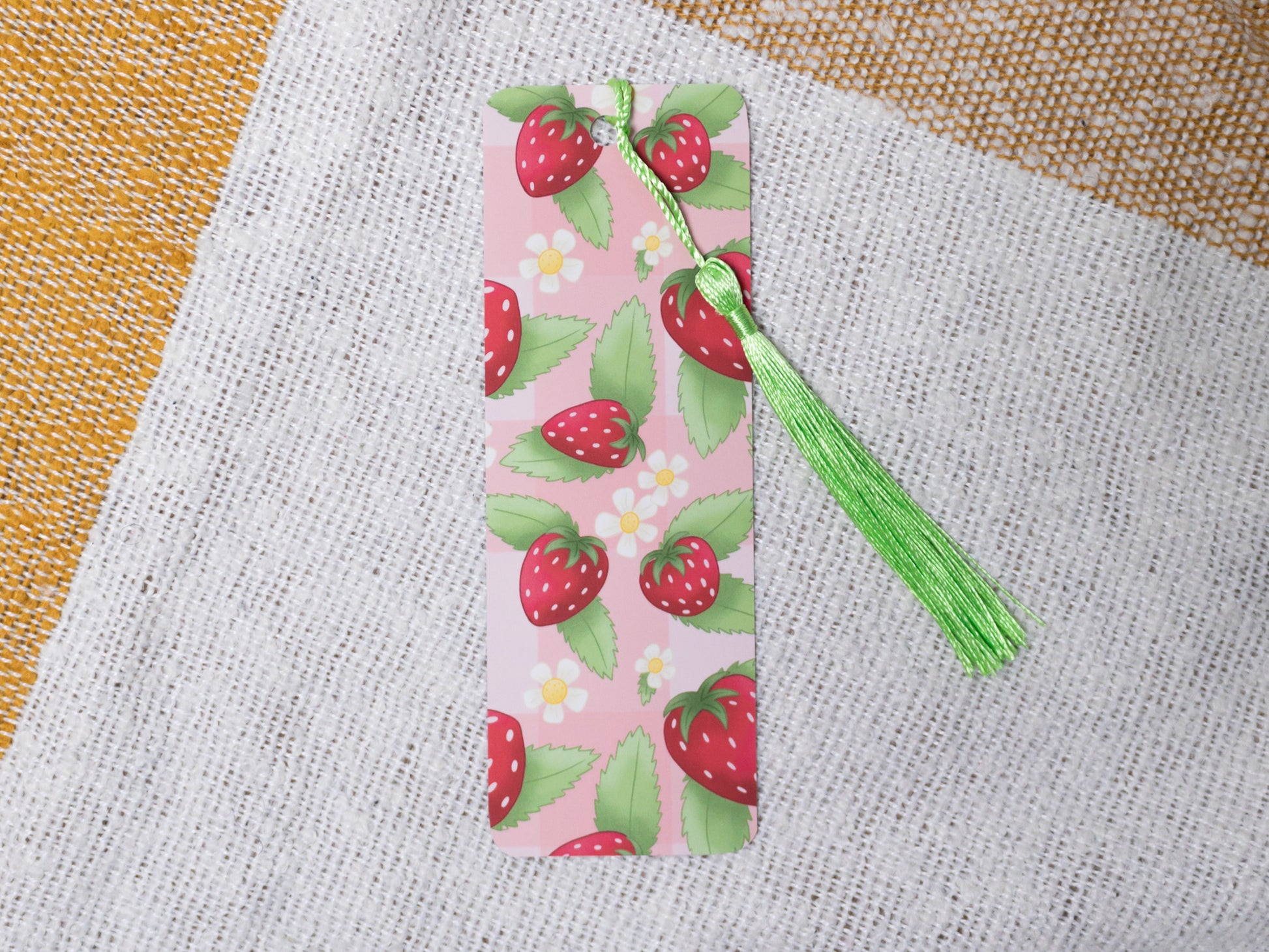 Strawberry Bookmark with Tassel