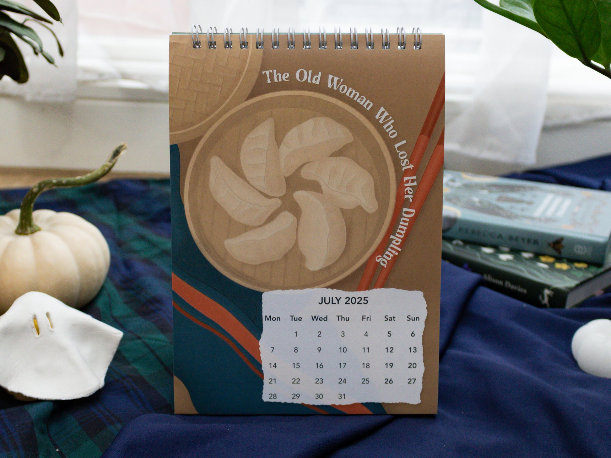 2025 Fairytale Desk Calendar - July page - The Old Women Who Lost Her Dumpling