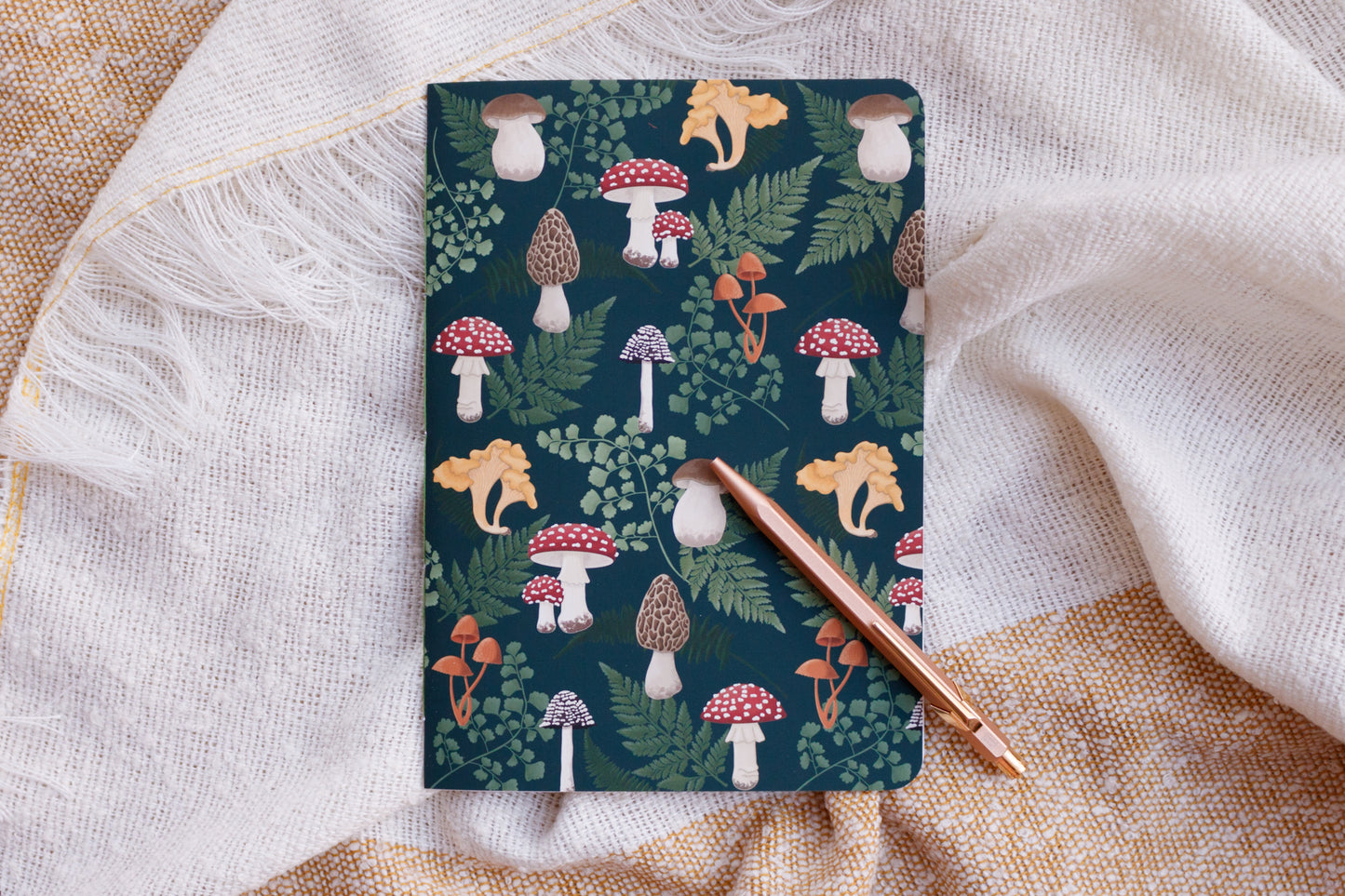 A5 Mushroom and Fern Notebook Cover