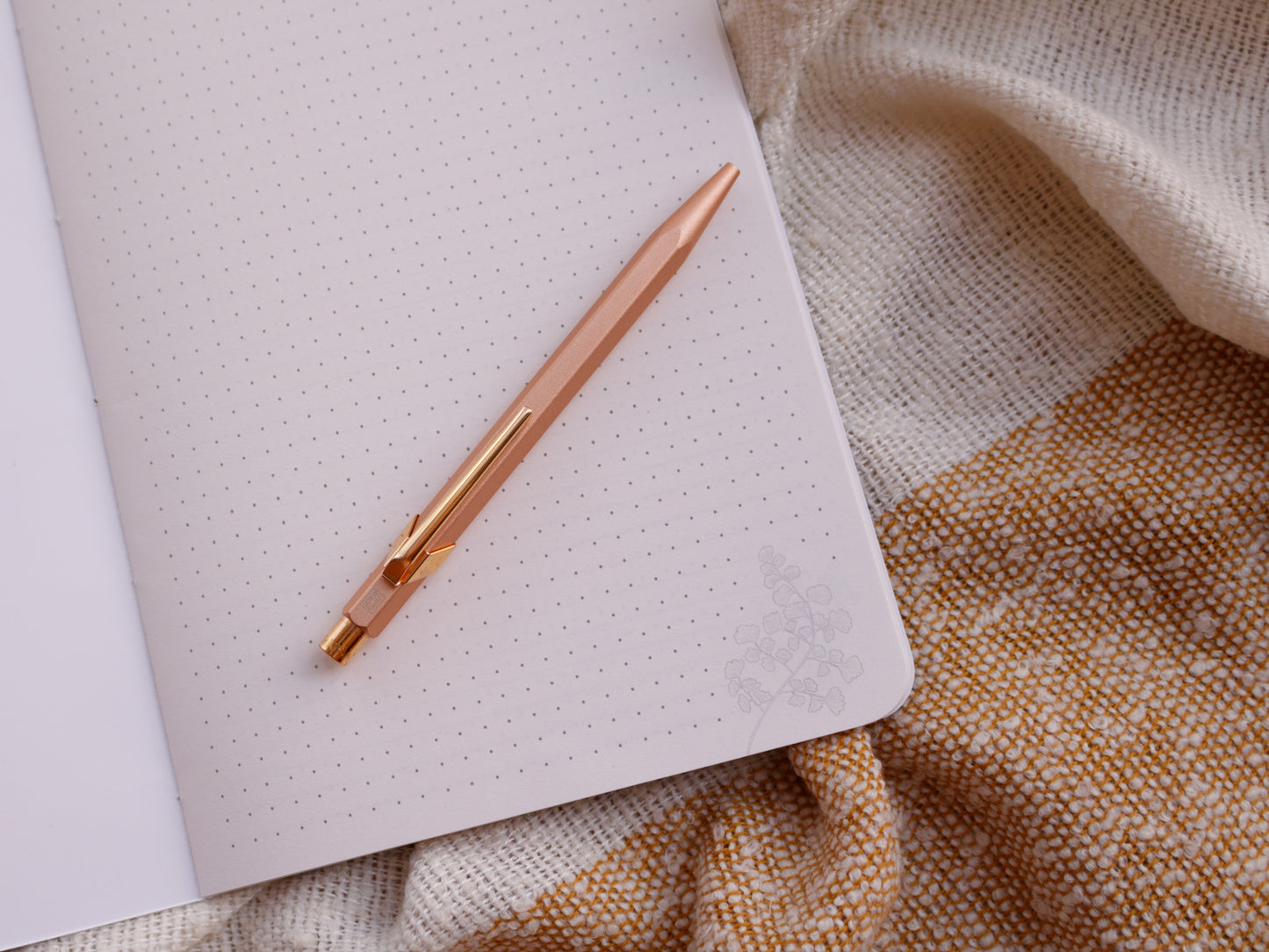 A5 Mushroom and Fern Notebook - Inside Dot Grid Page