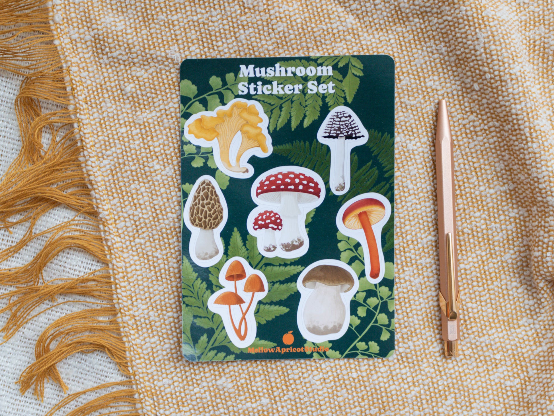 Mushroom Sticker Set with Pen