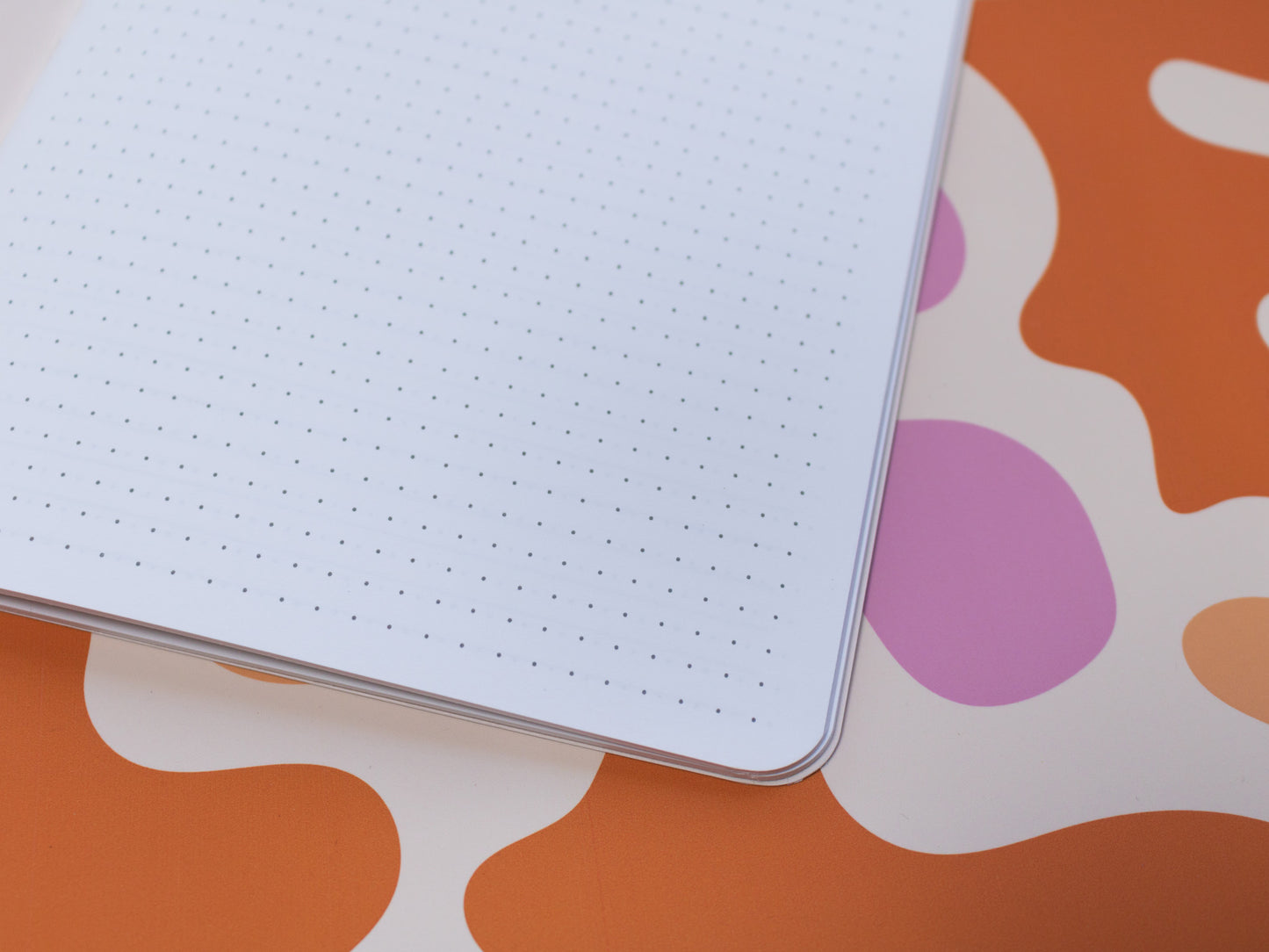 A5 Handmade Notebook with Abstract Design - dot grid