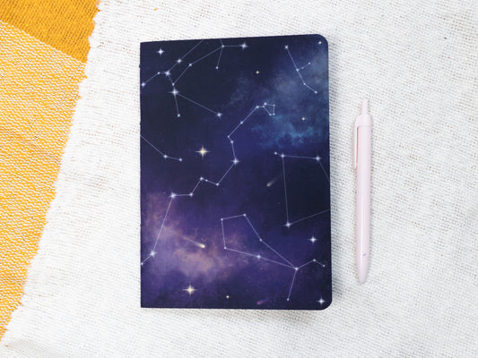 A5 Handmade Notebook with Cosmic Design