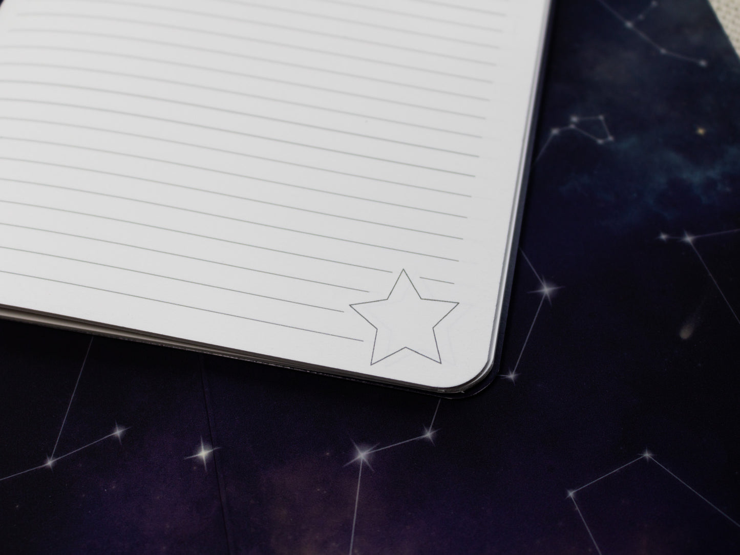 A5 Handmade Notebook with Cosmic Design - ruled