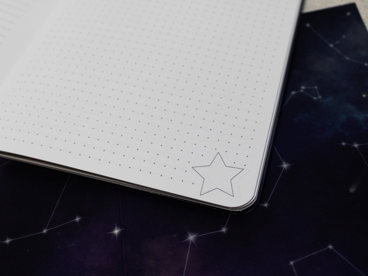 A5 Handmade Notebook with Cosmic Design - dot grid