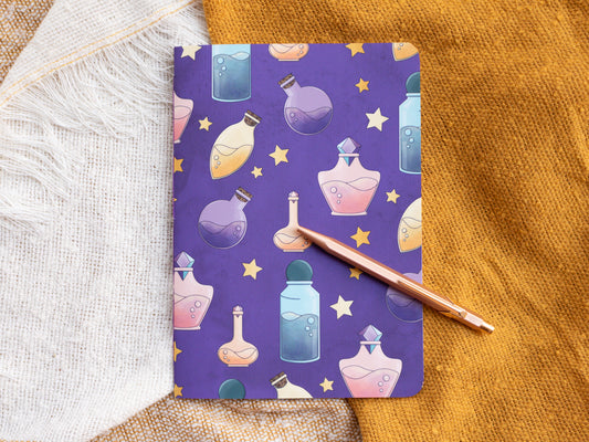 A5 Handmade Notebook with Magic Potion Design