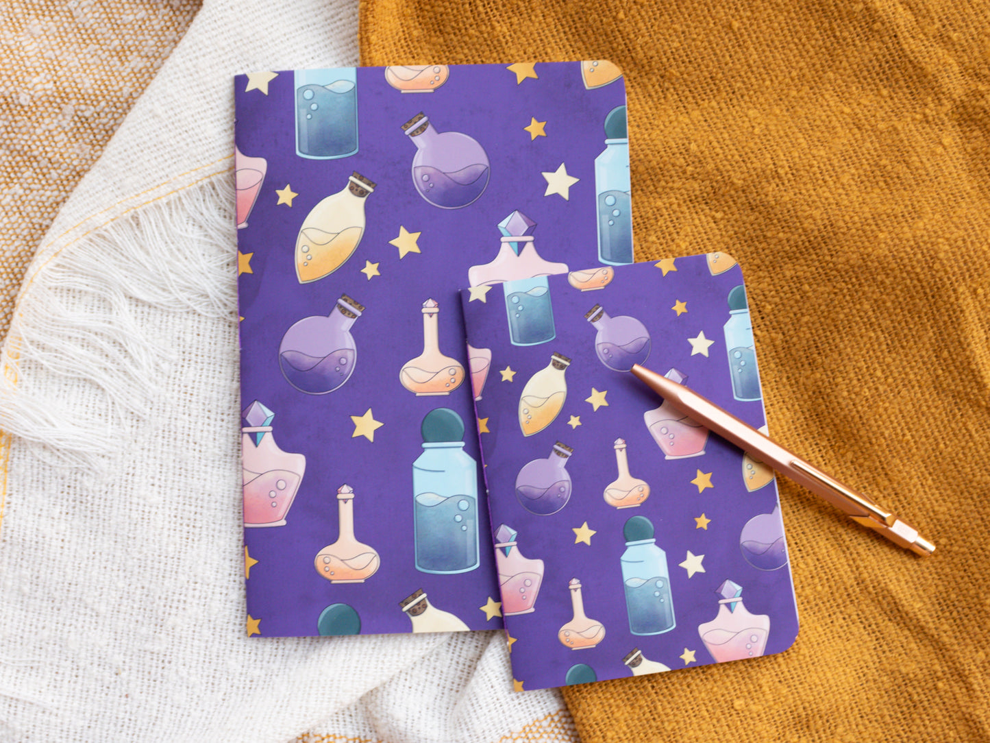 A6 Handmade Notebook with Magic Potion Design