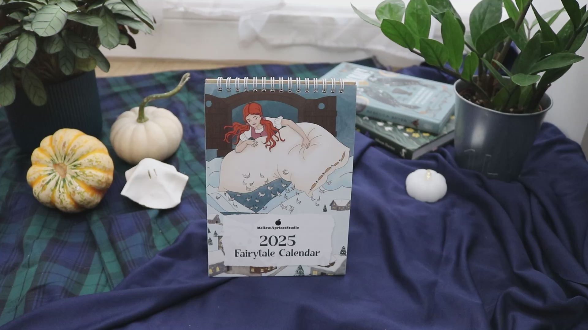 2025 Fairytale Desk Calendar - video flipping through pages